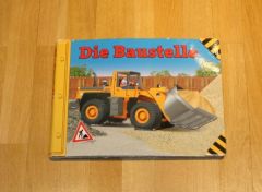 super großes Buch "Baustelle" für die Kleinen mit beweglichen Elementen (Schaufel, Krahn etc), 38cm breit x 30cm hoch - 2,50 EUR