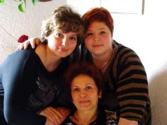 Meine mama, meine Schwester und ich.